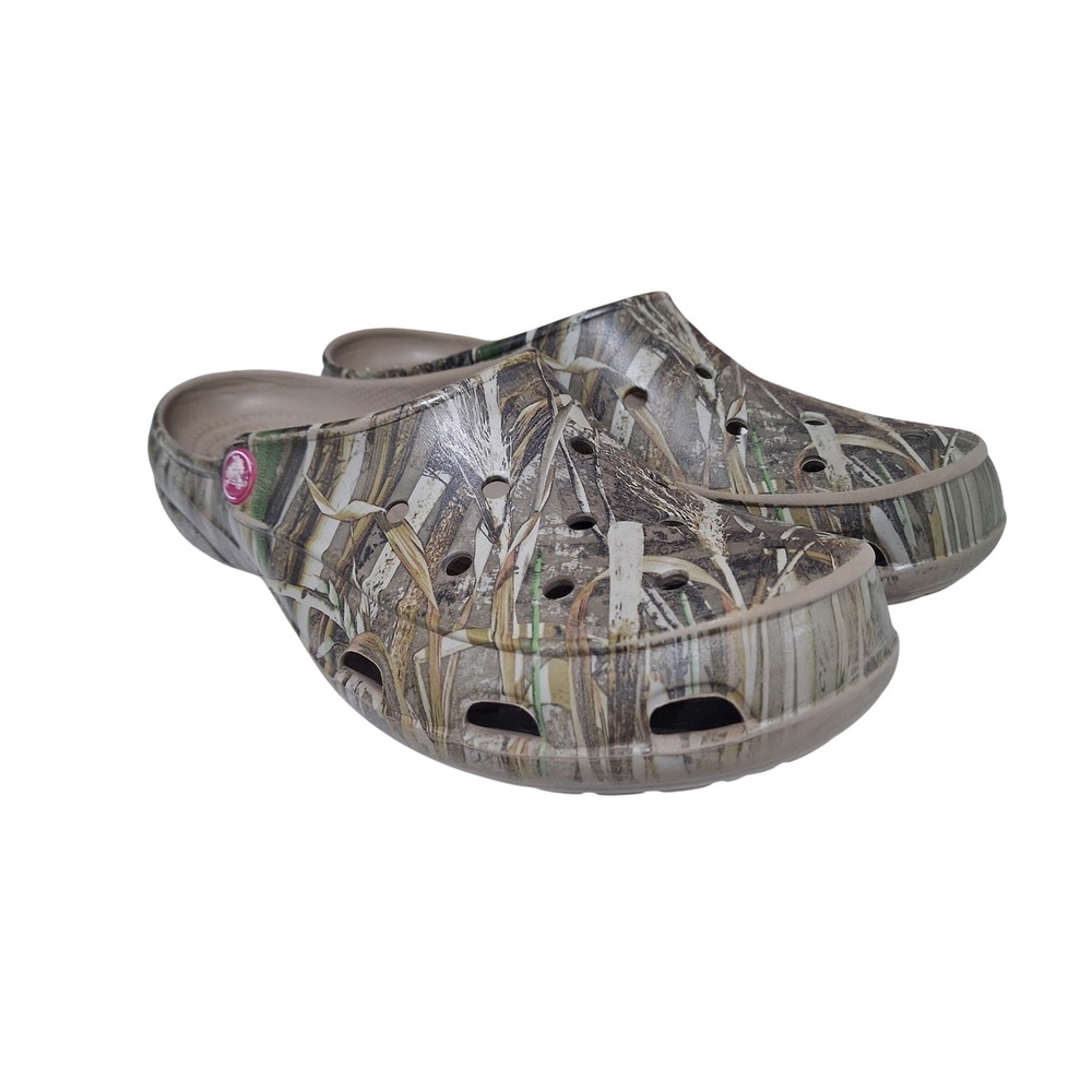 Crocs Freesail Realtree Max-5 Camo Clogs Womens 10 Brown Slip On Camo Shoes